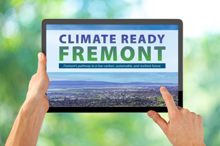 Climate Ready Fremont document on iPad