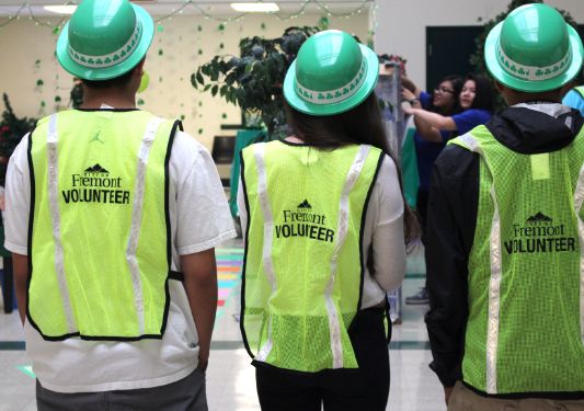 Volunteers with City of Fremont Vests
