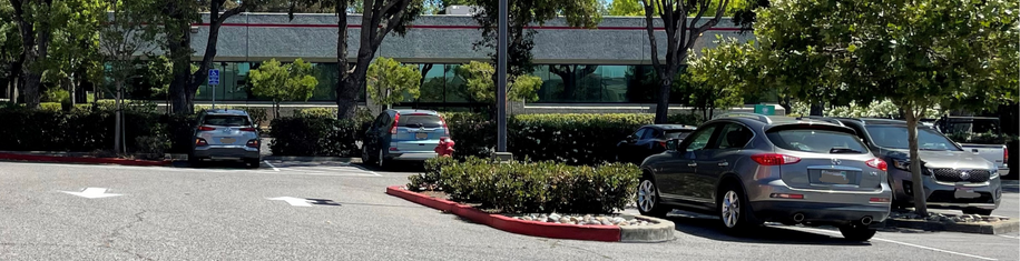 Photo of cars parked at a safe parking host site